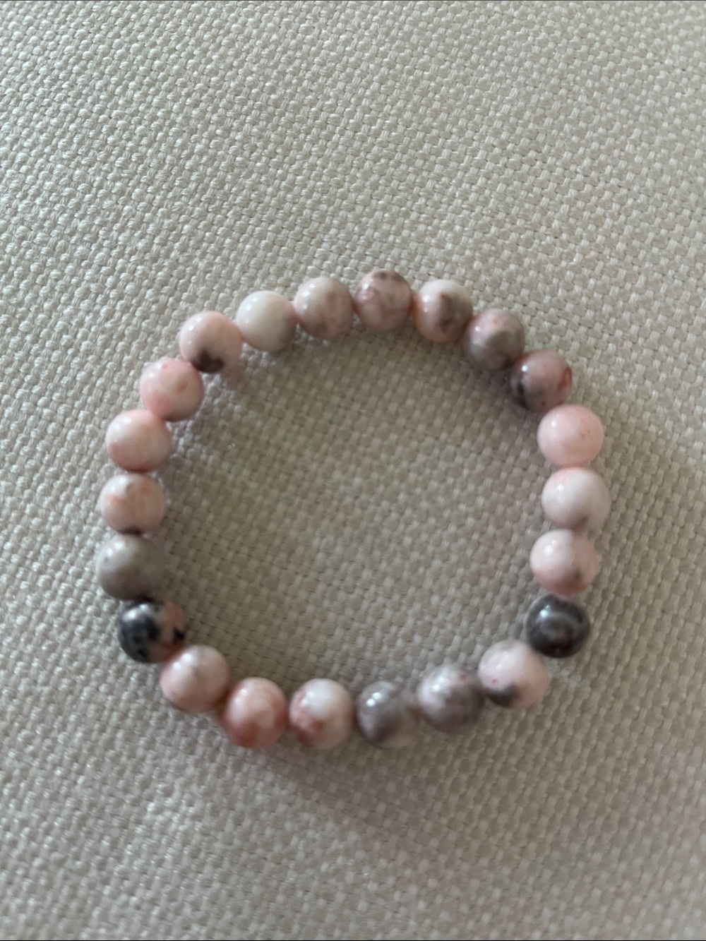 Pink Beaded Stretch Bracelet